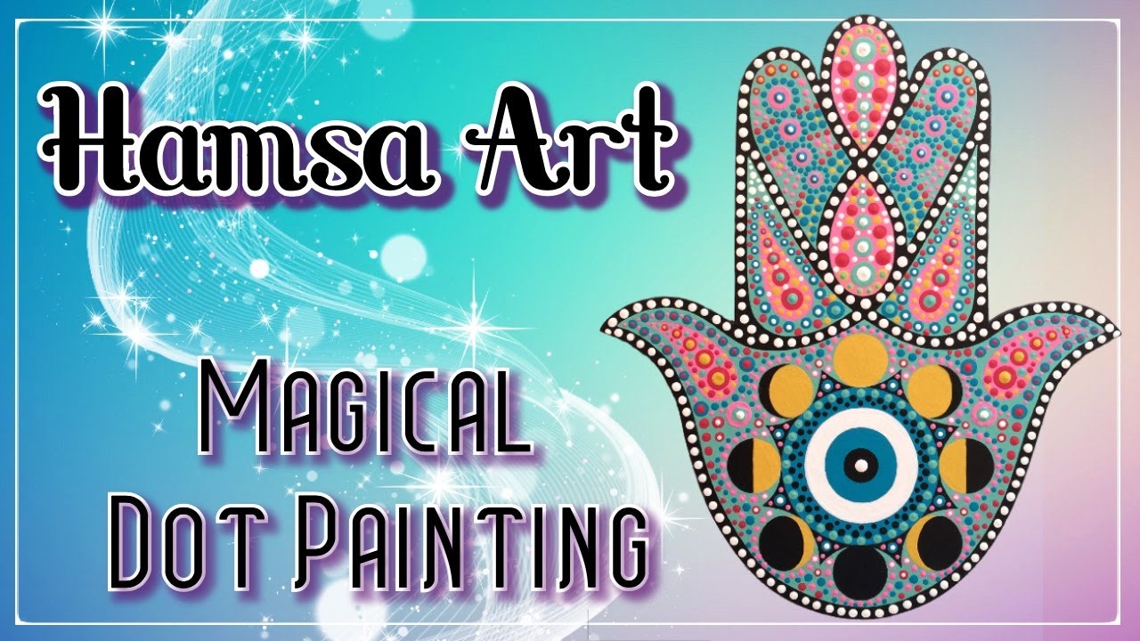 HAMSA PAINTING - magical evil eye protection symbol