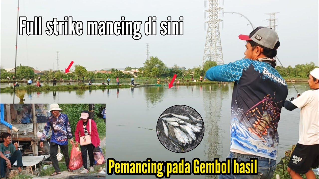 Full strike bandeng ukuran besar! Mancing di empang bang Unan marunda