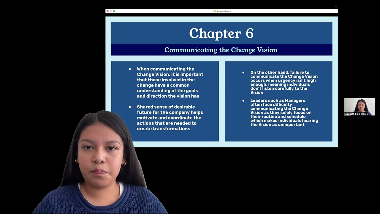 Leading Change Individual Presentation Chapter 5-8