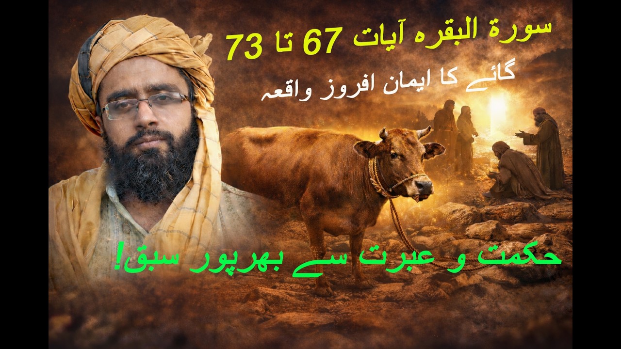 Surah Baqarah Ayat 67-73 Tafseer | Waqia Gaaye Ka Qissa | Dars e Quran Urdu#darsequran #soorabaqra