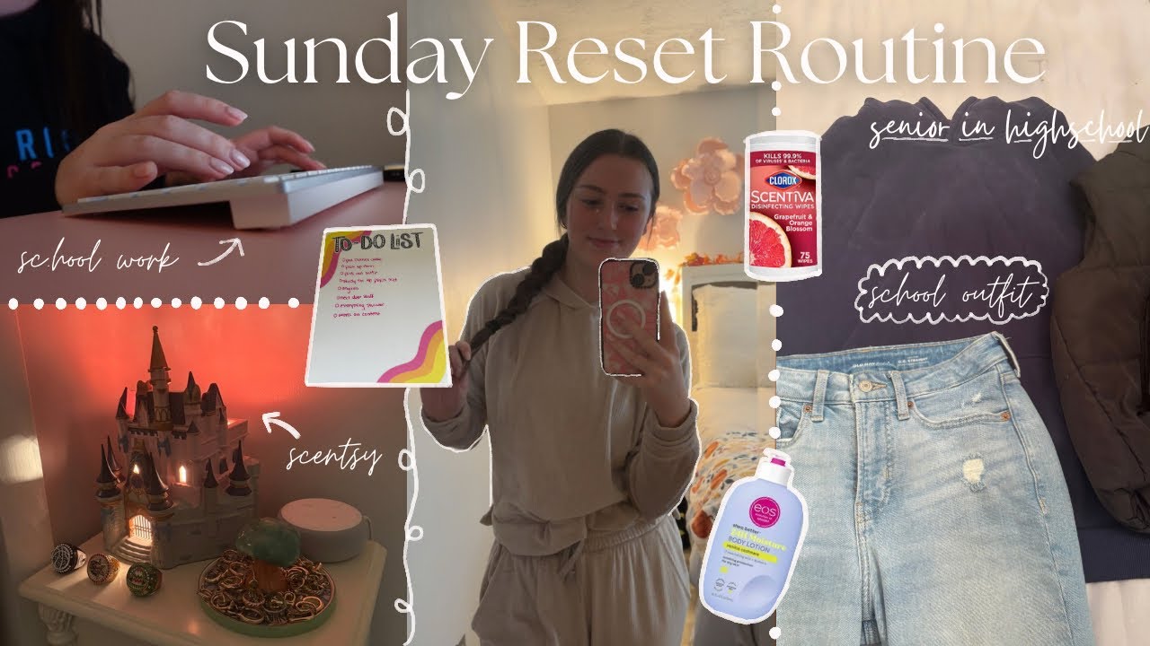 Sunday Reset Routine 🧺🫧 | Realistic & Productive 