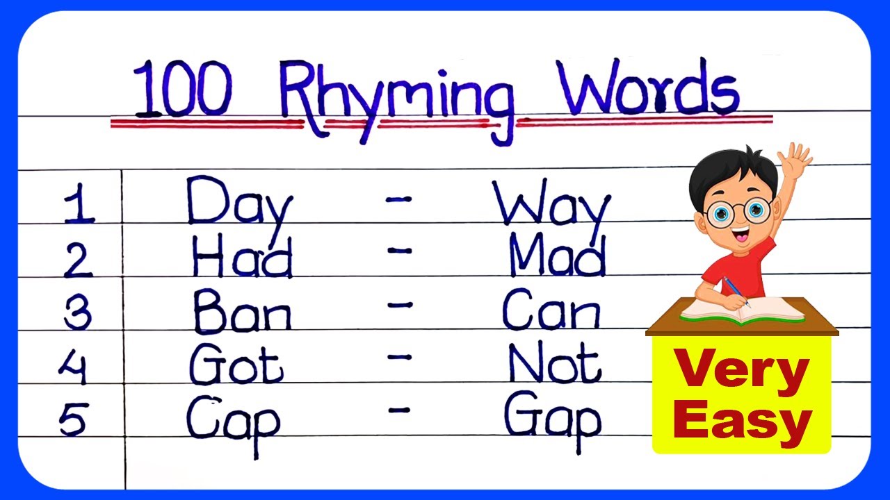 Rhyming Words 100 | Rhyming Word |   Rhyming words in English |  रायमिंग वर्ड्स | Rhyming words