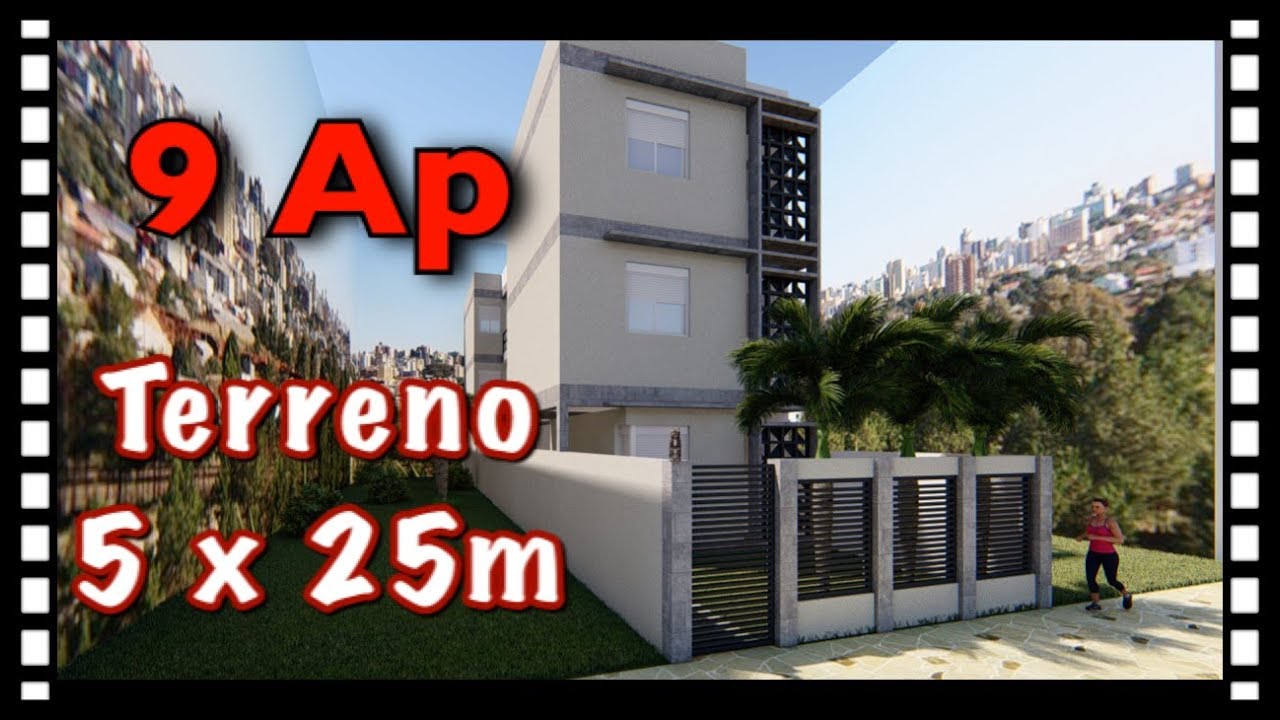 9 APARTAMENTOS EM TERRENO ESTREITO