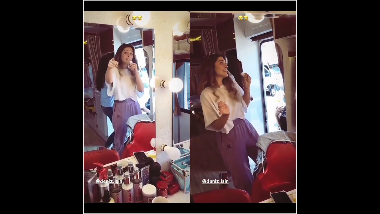 بطلة مسلسل البراءة من الكواليس كتير مهضومة والله ♥️♥️😂💃 #denizisin #masumiyet