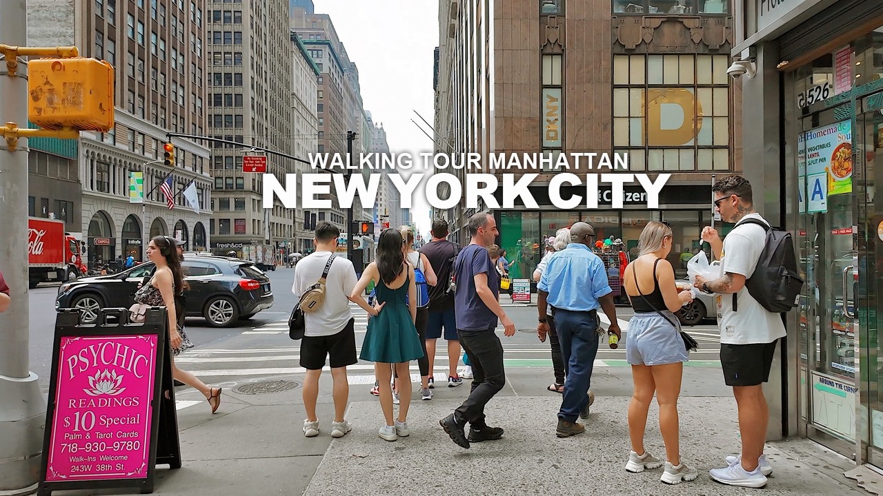 NEW YORK CITY WALKING TOUR MANHATTAN Central Park, 5th Avenue, Brooklyn Bridge, DUMBO, 7th Avenue