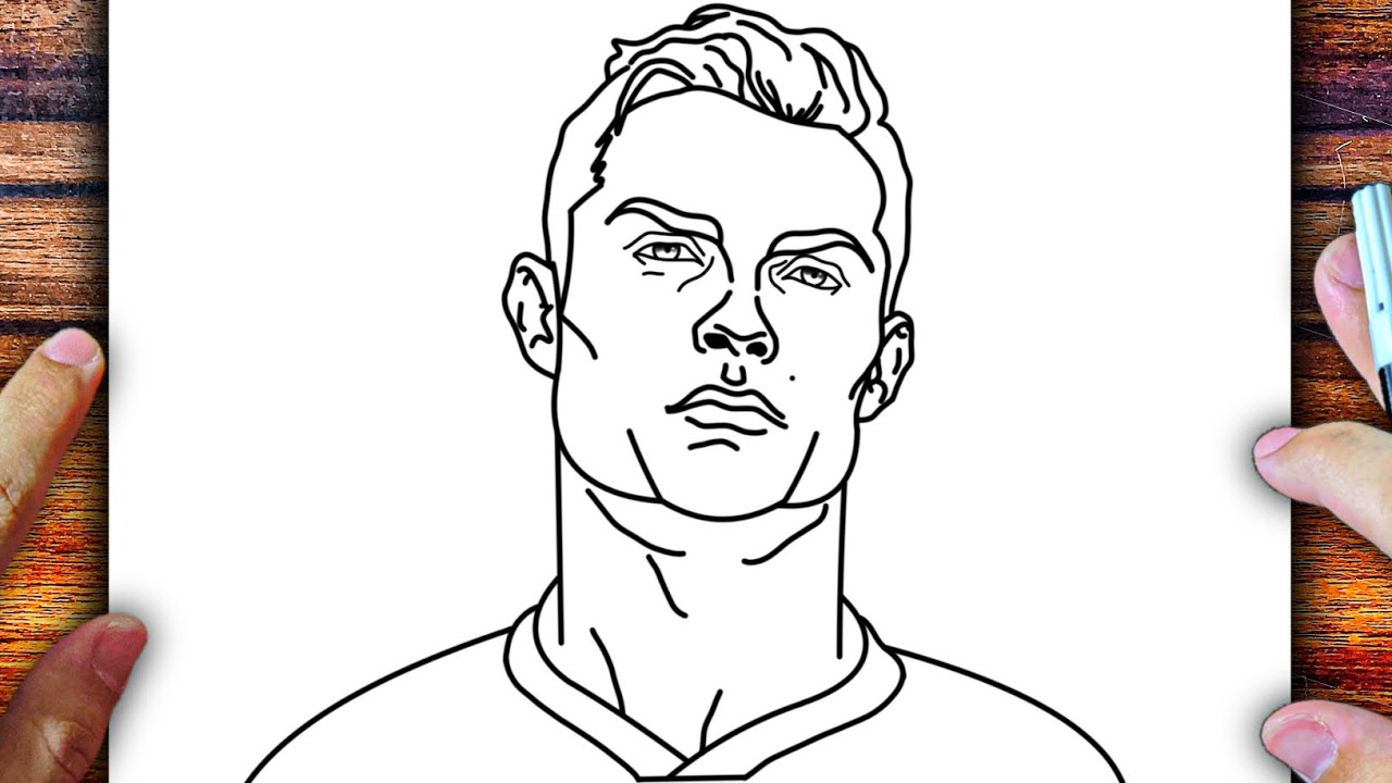 CÓMO DIBUJAR A CRISTIANO RONALDO