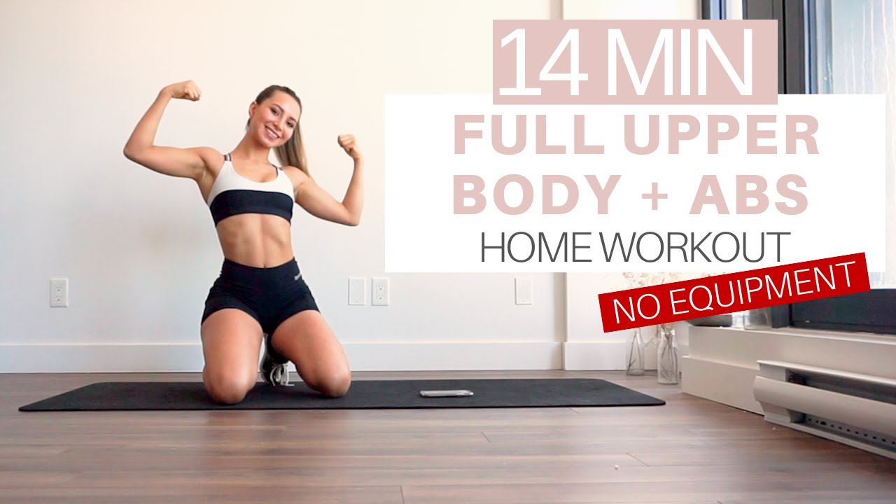 14 MIN FULL UPPER BODY HOME WORKOUT | Shoulders, Back, Chest & Arms | No Equipment | Daniela Suarez