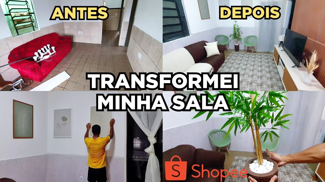Decorando Minha Sala Com Itens de Decoração Da shopee - Decorando Minha Casa Alugada!