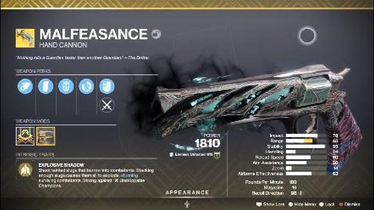 Malfeasance Exotic Weapon & Catalyst + Darkness in the Light quest guide – Destiny 2
