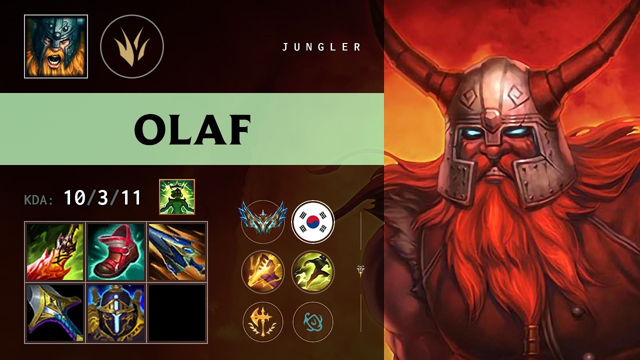 Olaf Jungle vs Nocturne - KR Challenger Patch 26.11