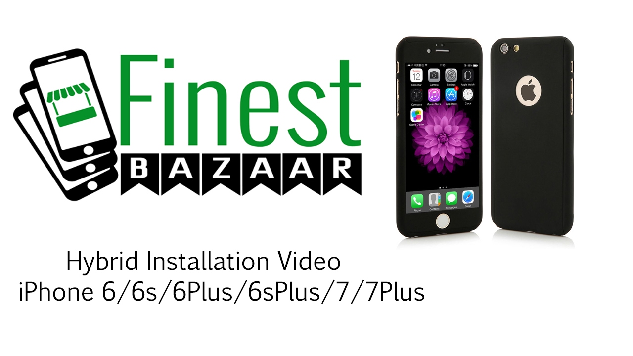 iPhone 6Plus/6sPlus Hybrid 360 Case Full Body Luxury Cover + Tempered Glass by FinestBazaar