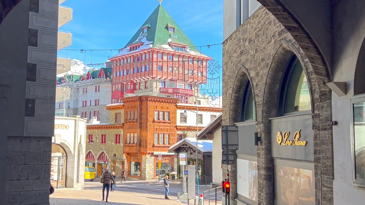 St. Moritz sunny Winter Walk 2026 ☀️ ❄️ 4K snow walking tour 🇨🇭 Switzerland