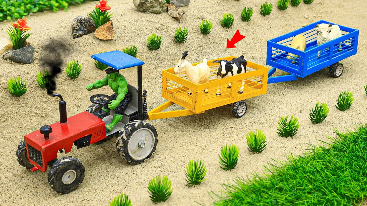 top the most creative diy miniature tractor trolley loading with farm animal science project