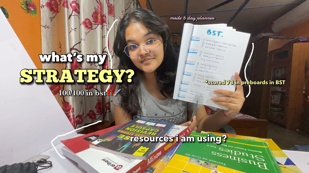 my strategy to score 100 in BUSINESS STUDIES/BST📑📚 full day planner, case studies, questions, mcqs