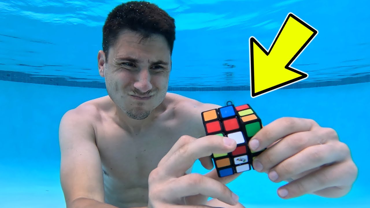 Solving a Rubik's Cube Underwater!