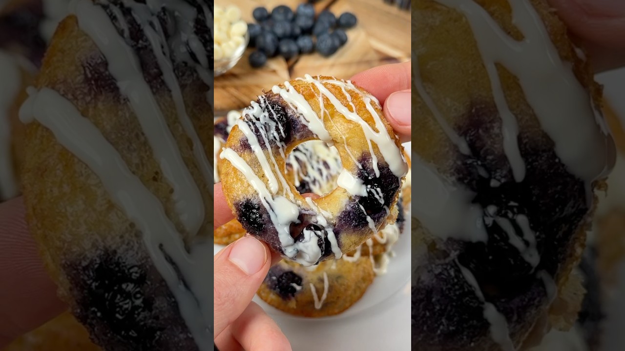 Healthy Blueberry Donuts 🫐🙌😋