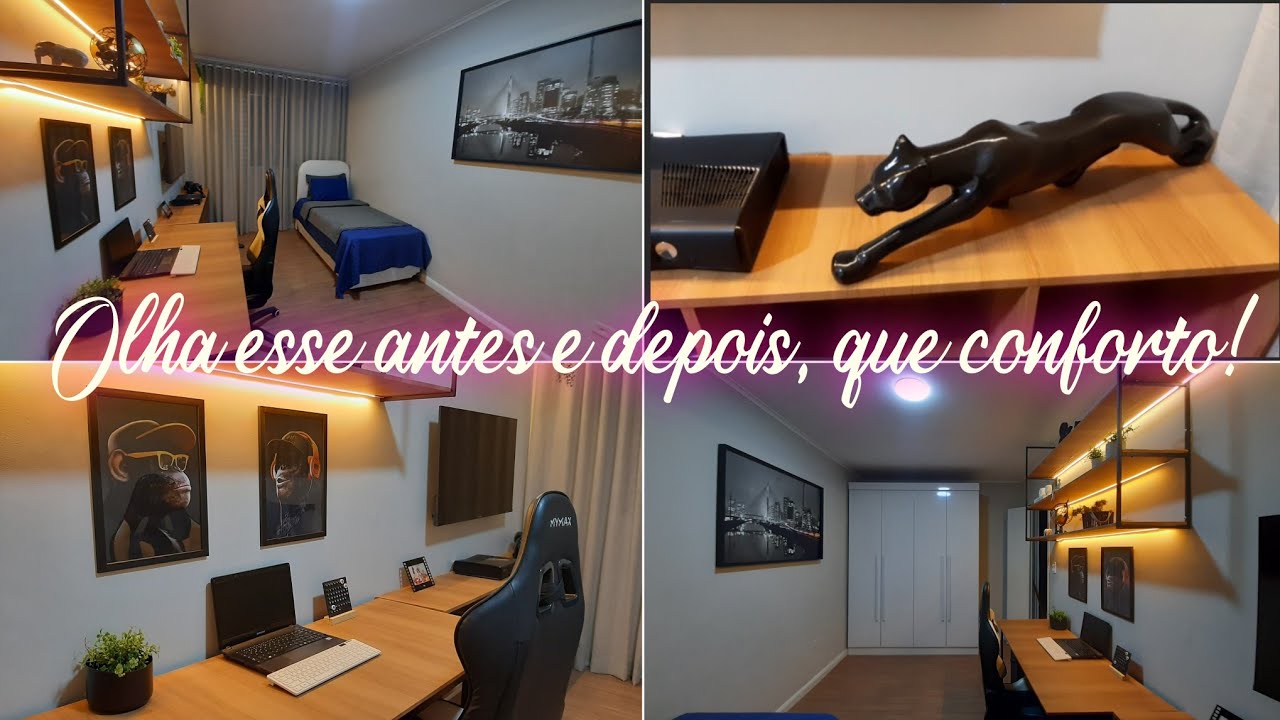 FINALMENTE O QUARTO FICOU PRONTO|DECORAÇÃO NOVA| CORTINAS E ILUMINAÇÃO | Frescurinhas da Bia#casa   
