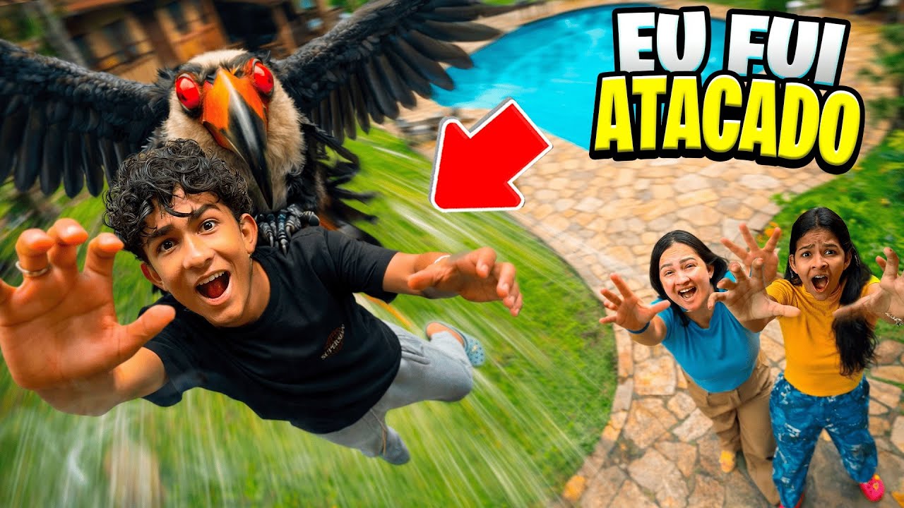 FUI ATACADO POR UM TUCANO SELVAGEM E GIGANTE 😬 Corre, temos que fugir dele!