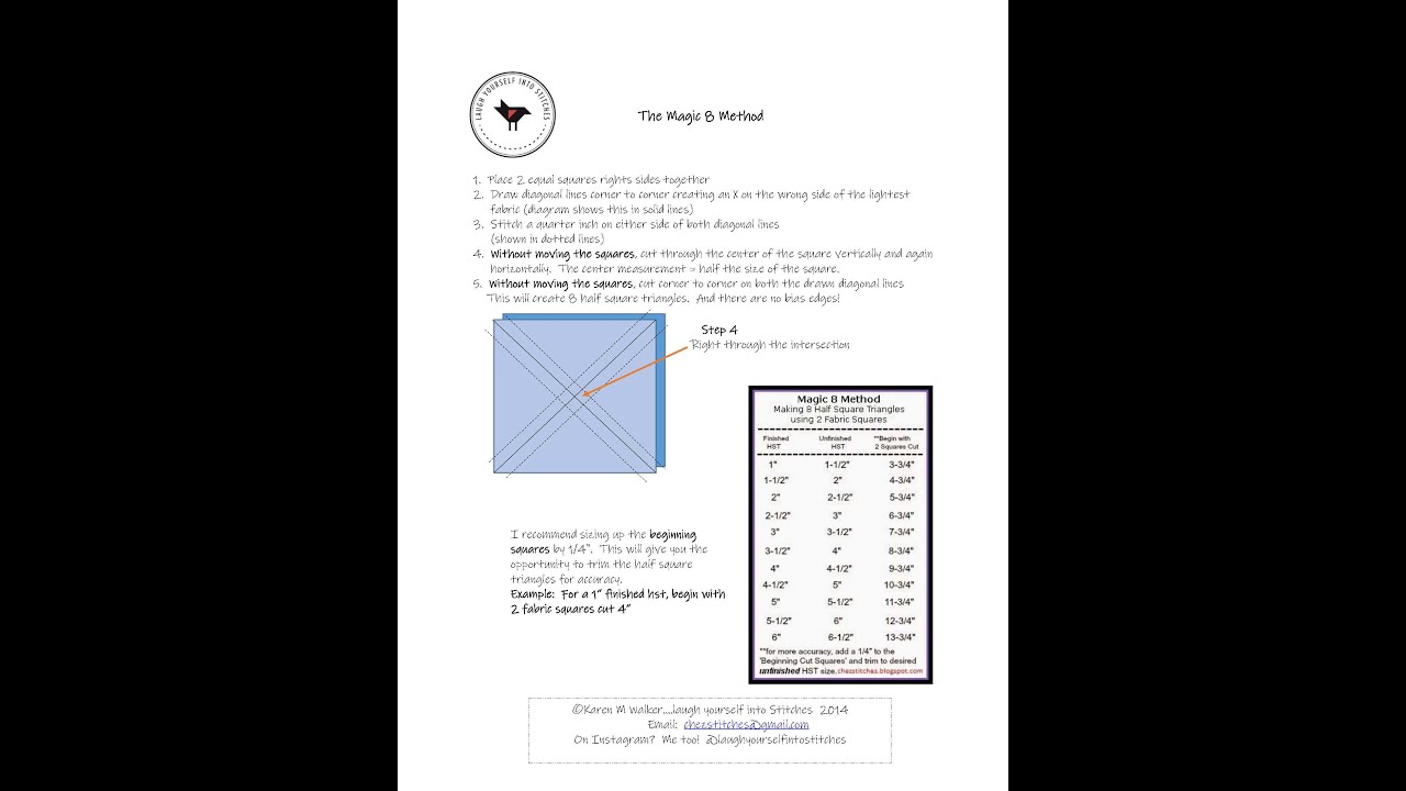 Learn the Magic 8 Method with Karen Walker of Laugh Yourself Into Stitches