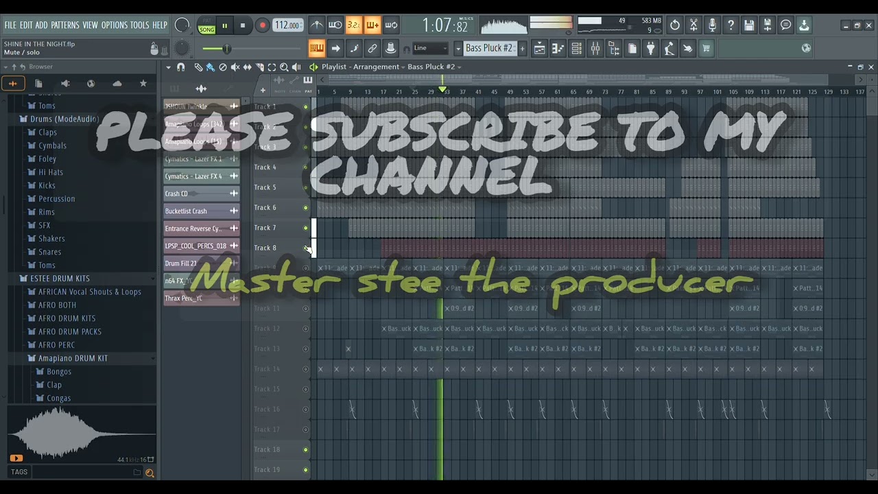 How I Made "Shine in the Night" Amapiano Beat in FL Studio|Step by Step Tutorial, Check description 