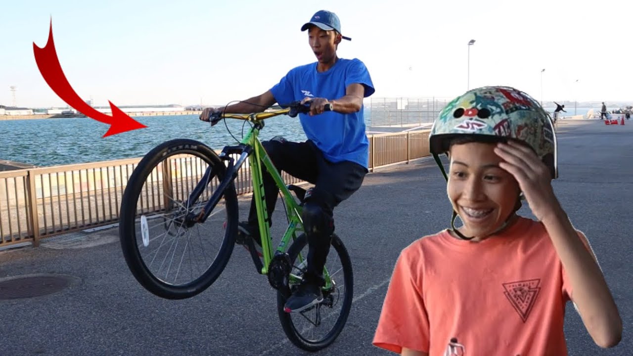 自転車でウィリー出来るまで帰りません。【Yuji Angelotti】