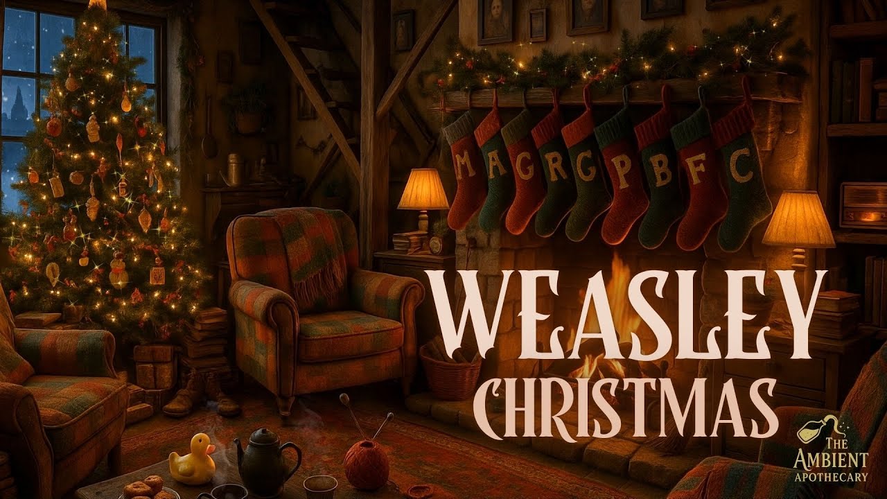 🎄Cozy Weasley Christmas at The Burrow | Harry Potter Winter Ambience