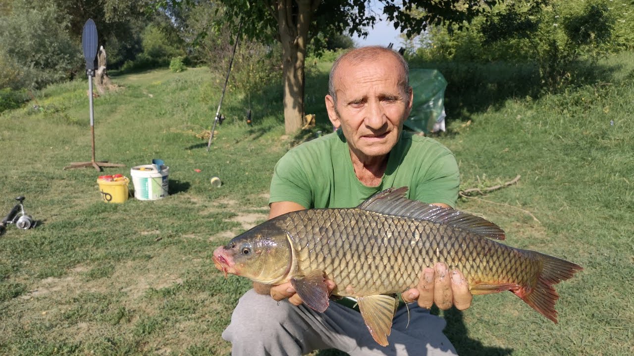 PESCUIT CU UICA GORE. Montura foarte bună pt crap cu două cârlige unul după altul. Prins un crap.
