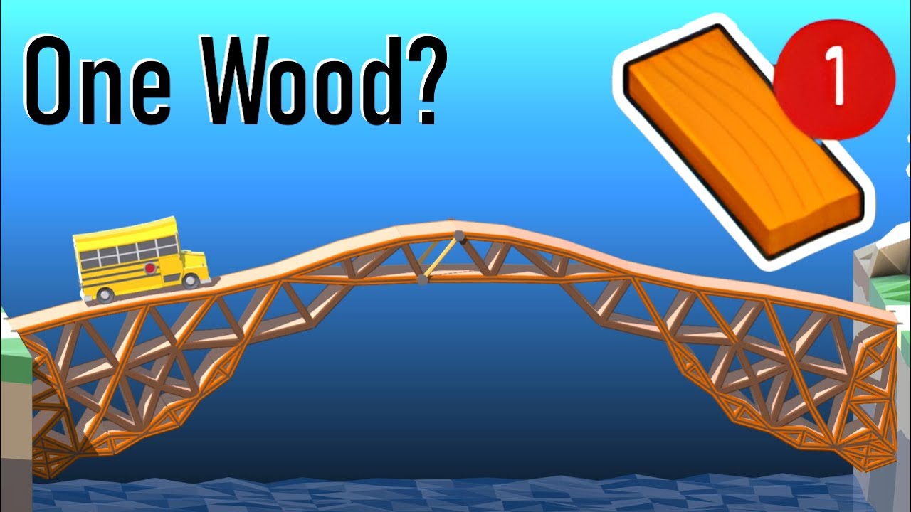Can you Beat Poly Bridge 2 Using One Wood Piece?