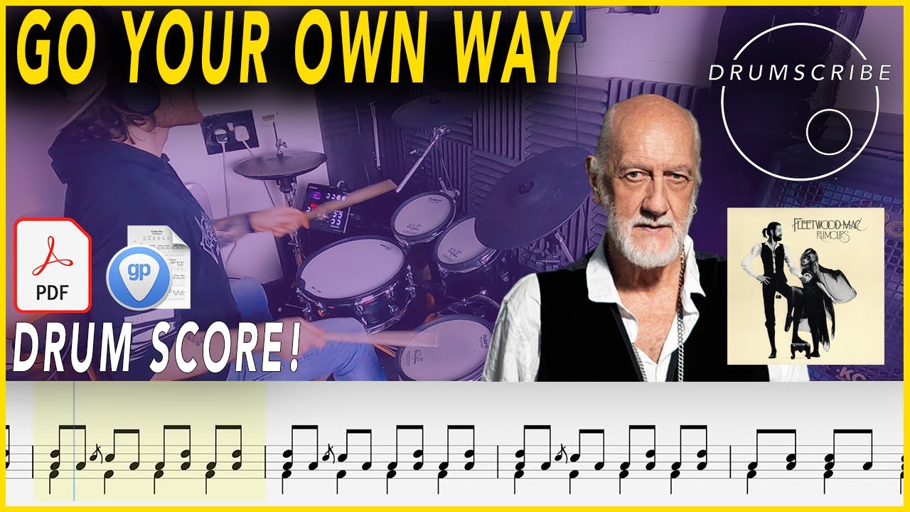 Go Your Own Way - Fleetwood Mac | DRUM SCORE Sheet Music | #190 DRUMSCRIBE