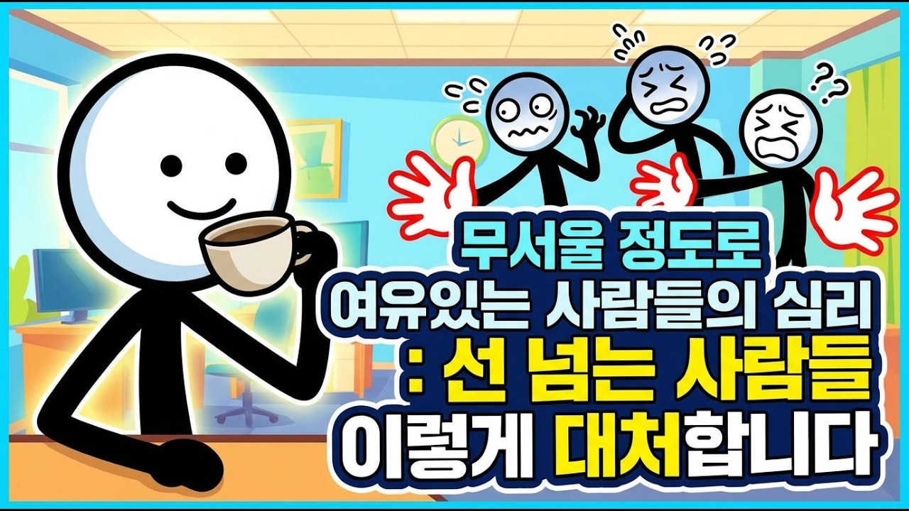 무서울 정도로 여유로운 사람들의 심리뇌구조: 선넘은 사람들 대처하는 방법 #심리학 #강철멘탈 #여유로운 사람 #멘탈훈련 #자신감