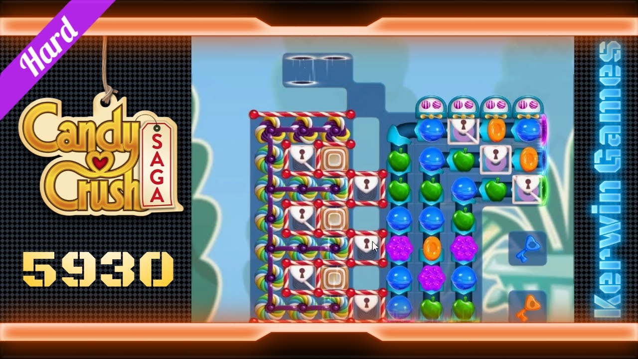 Candy Crush Saga Level 5930 - Hard Level - No Boosters