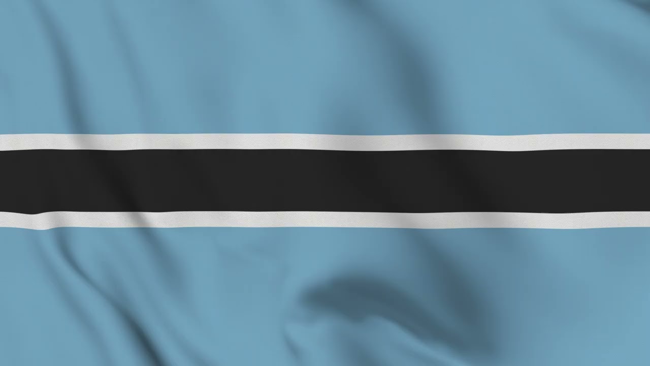 Botswana Flag Waving 4K | Botswanan National Flag Animation