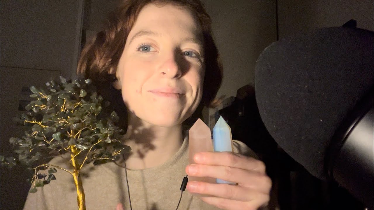 ASMR talking about my crystals