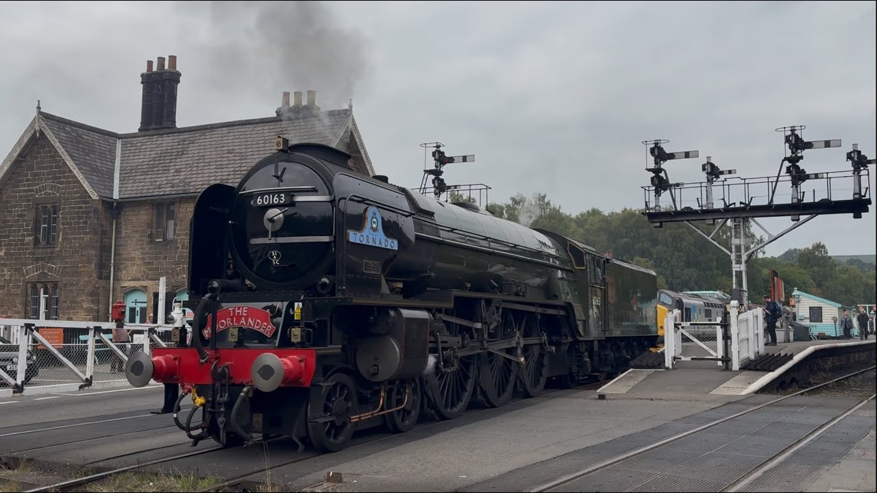60163 Tornado NYMR with Black 5 44806 & 5428, & 37688 North Yorkshire Moors Preserved Steam Railway