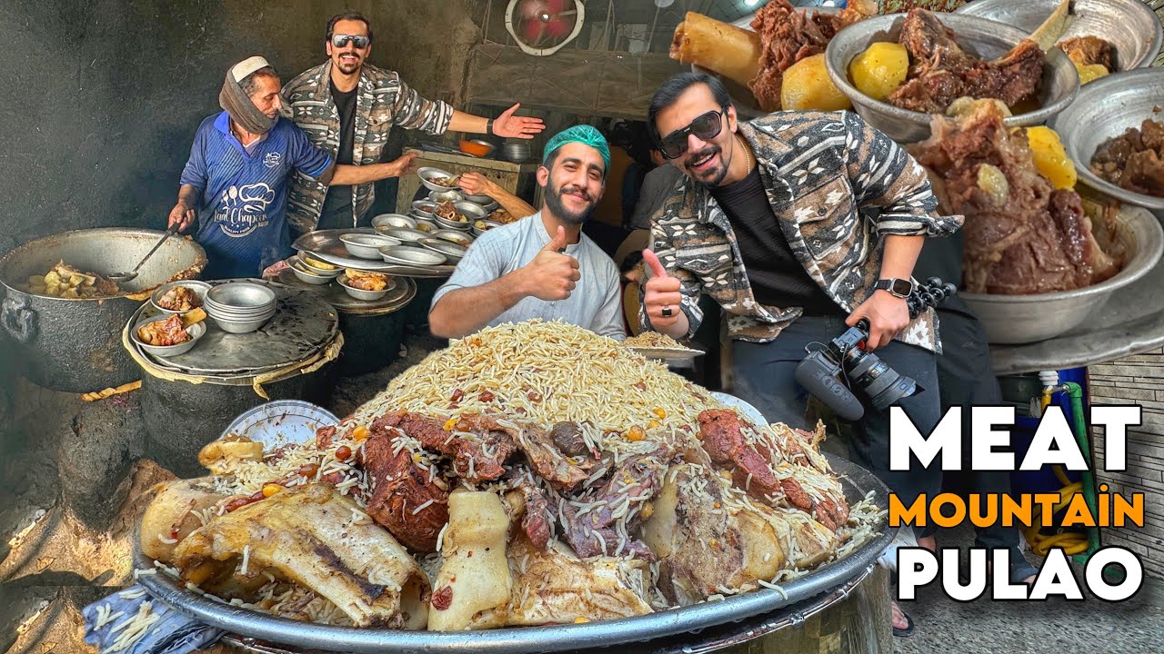 Mountain Meat Pulao Of Peshawar - Extreme Level Rosh, Street Food in KPK, Pakistan