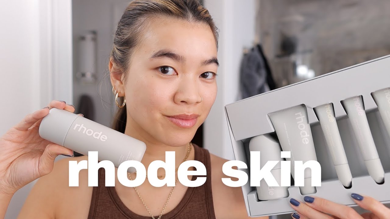 Rhode Skincare First Impressions & Review! NEW Glazing Milk & trying the entire Rhode Skin line!