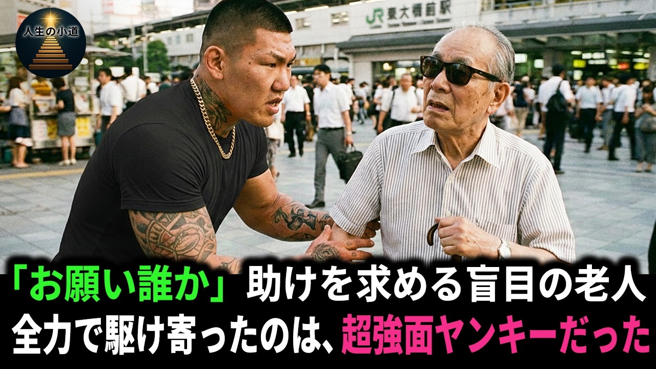 「お願い誰か...」助けを求める盲目の老人。誰もが見て見ぬ振りの中、全速力で駆けつけたのは強面ヤンキーだった