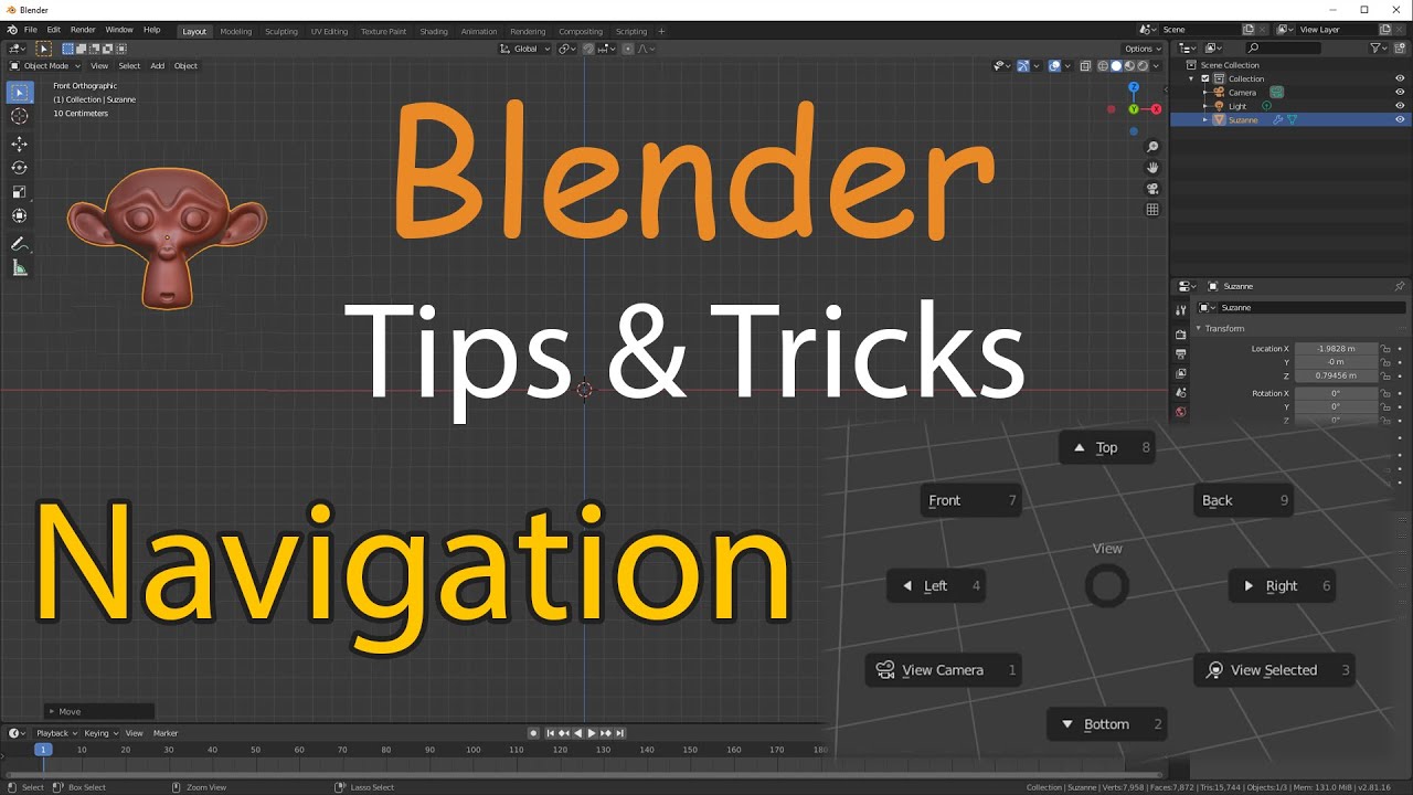 Навигация в Blender - Tips and Tricks