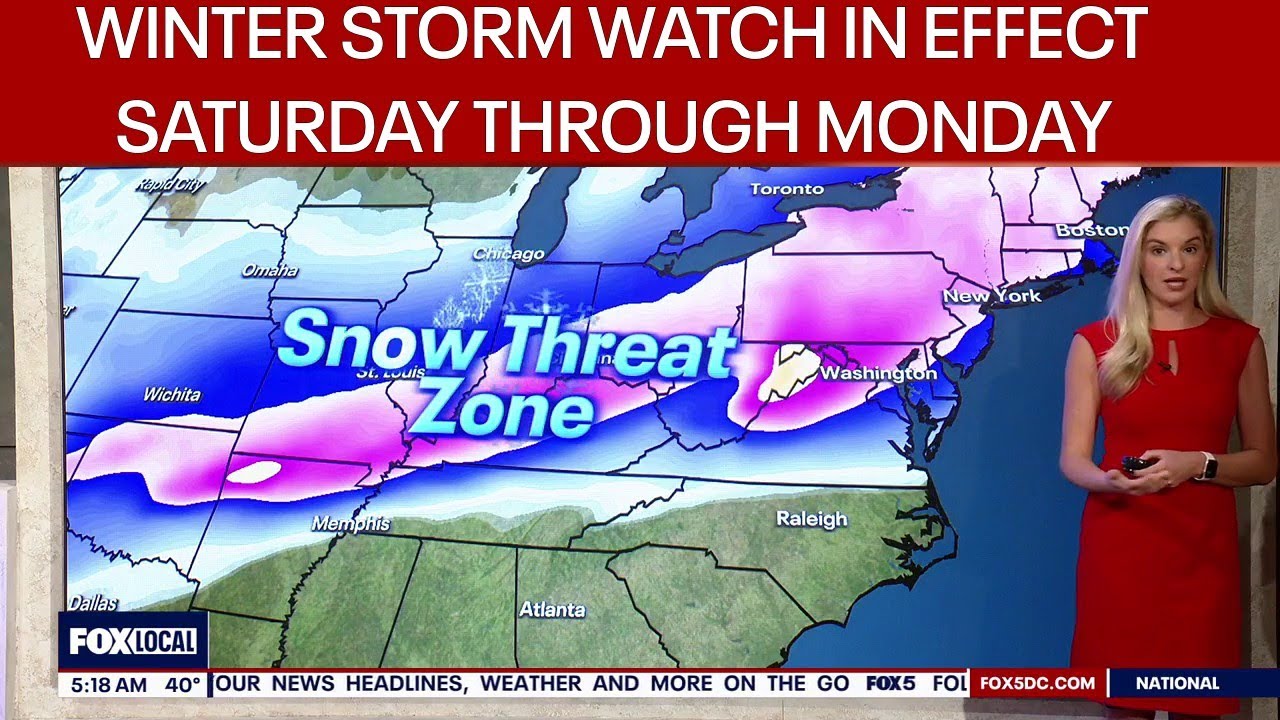 DC Weather: Winter Storm Watch in effect Saturday