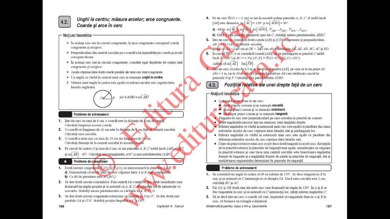 Culegere de Matematica - Exercitii si probleme pentru clasa a VII-a