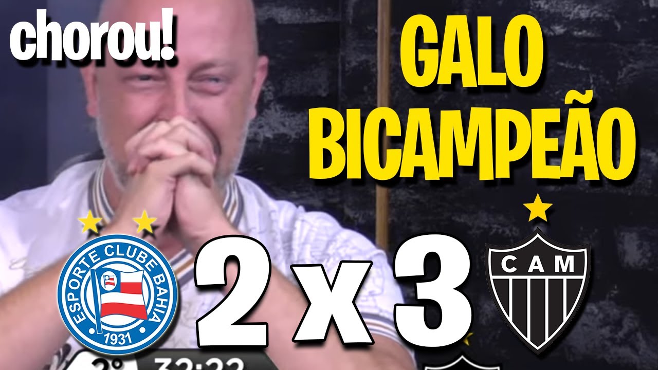REA&Ccedil;&Otilde;ES ATL&Eacute;TICANAS 98 LIVE - BAHIA 2X3 ATL&Eacute;TICO MINEIRO (GALO CAMPE&Atilde;O)