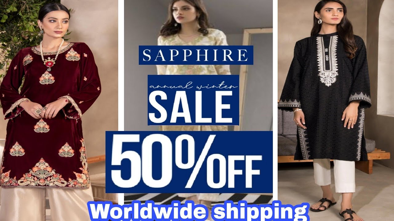 Sapphire flat 50% Read to wear-worldwide shipping- Vlogs for all
