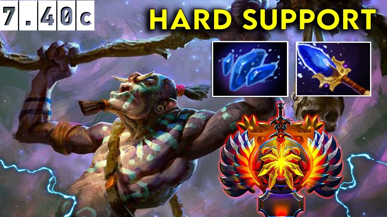 Witch Doctor Immortal Hard Support - Dota 2 Patch 7.40c Pro Pub Gameplay