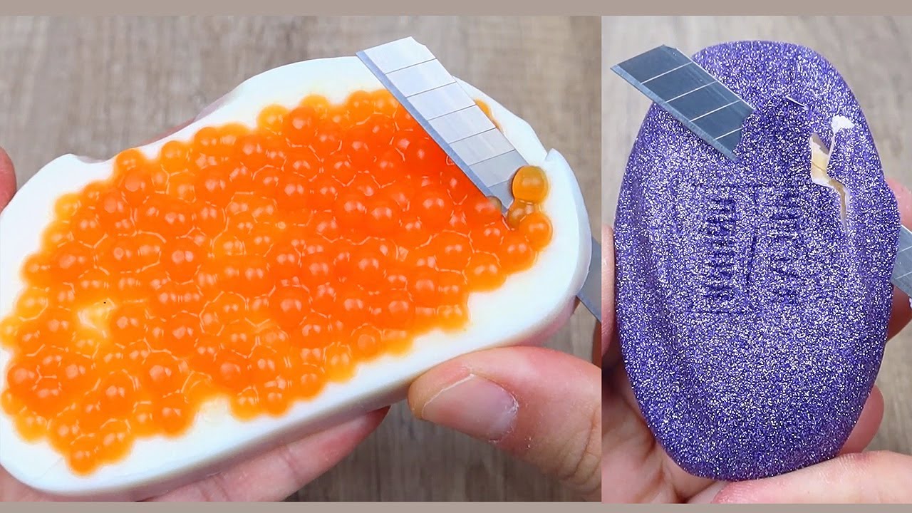 Relaxing Soap Cutting ASMR. Satisfying Soap and lipstick cutting. Corte de jabón - 1123