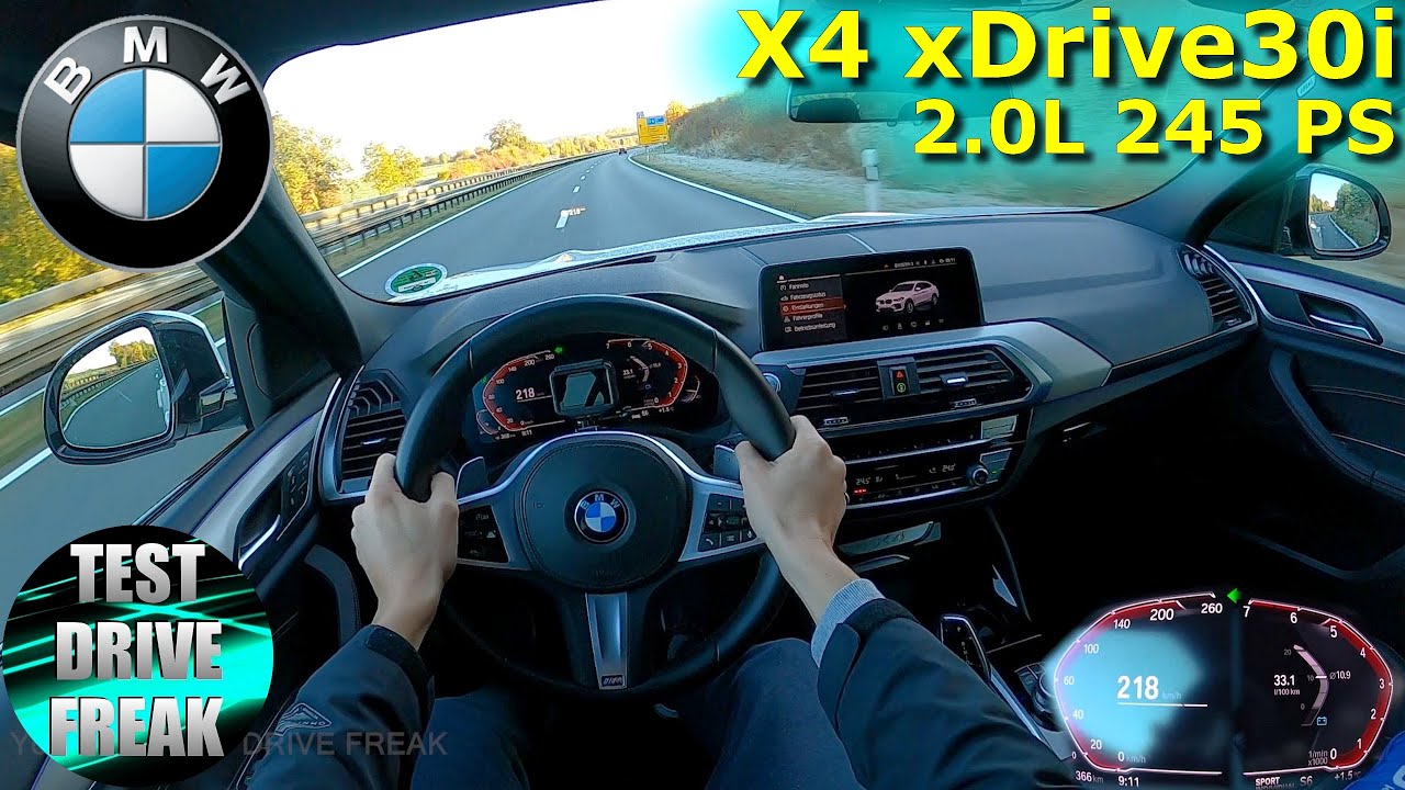 2021 BMW X4 xDrive30i 245 PS TOP SPEED AUTOBAHN DRIVE POV