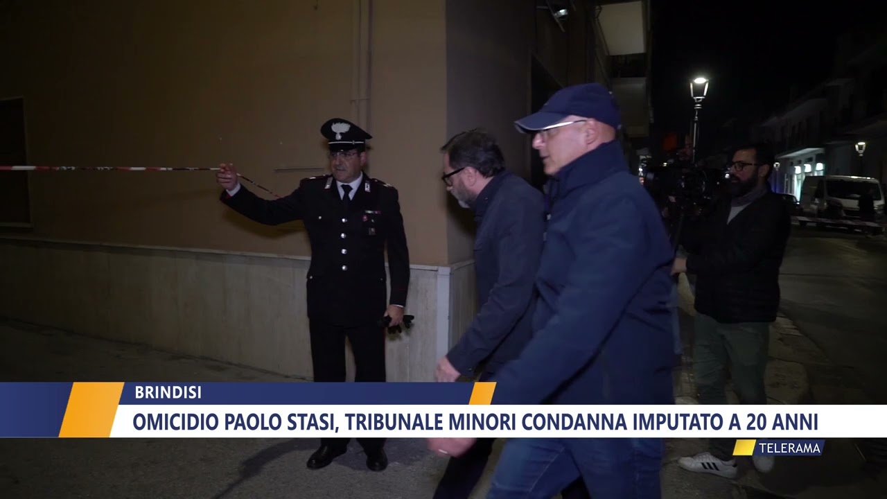 Omicidio paolo stasi, tribunale minori condanna imputato a 20 anni