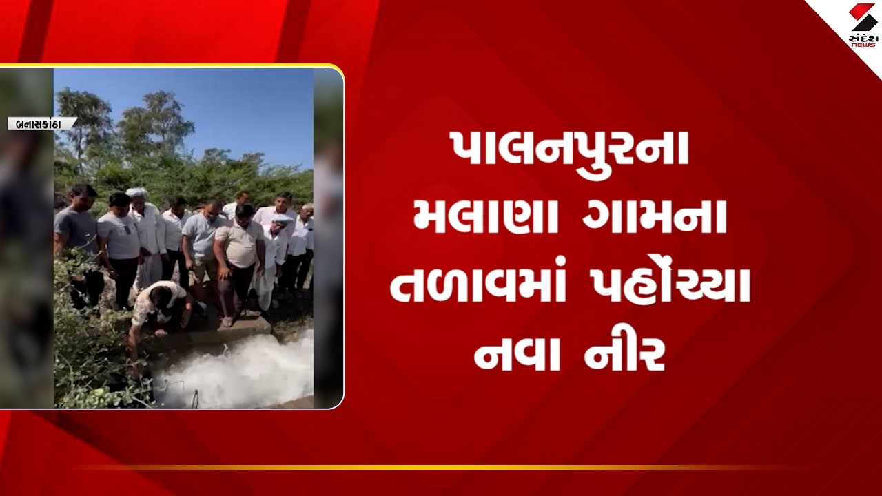 Palanpur | પાલનપુરના મલાણા ગામના તળાવમાં પહોંચ્યા નવા નીર | Malana | Farmers | Gujarat