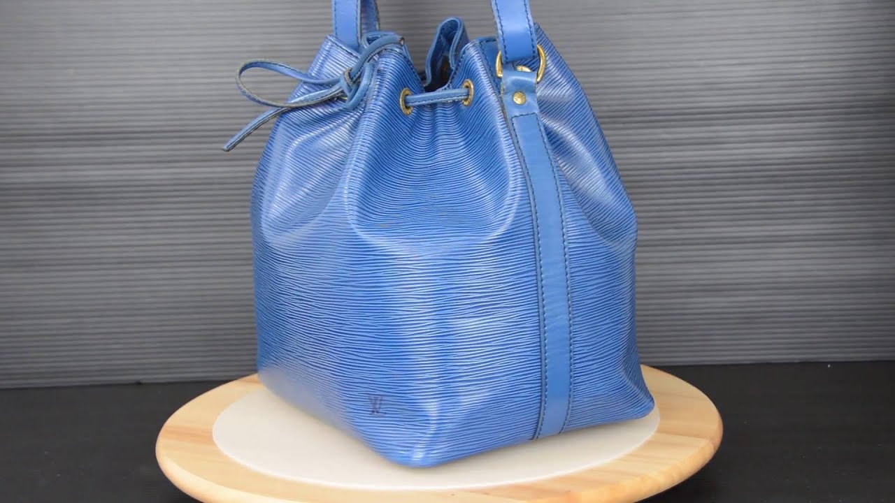 ilovekawaii C02349 - Louis Vuitton Blue Epi Petit Noe Shoulder Bag M44105
