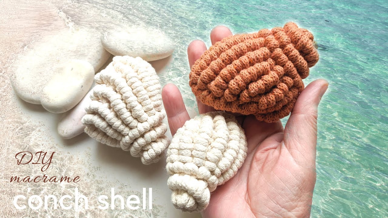DIY macrame seashell part 2, the conch shell tutorial.