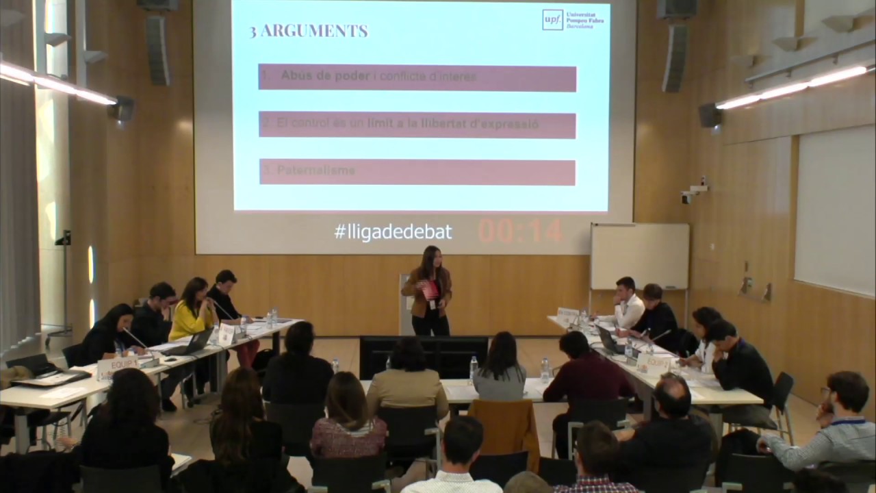 Lliga de Debat Universitària 2017. Debat UPF-UOC